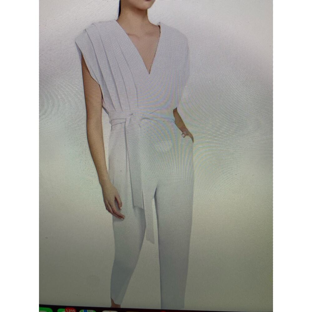 NWOT Alice + Olivia size 6 Onita pleated sleeveless jumpsuit
